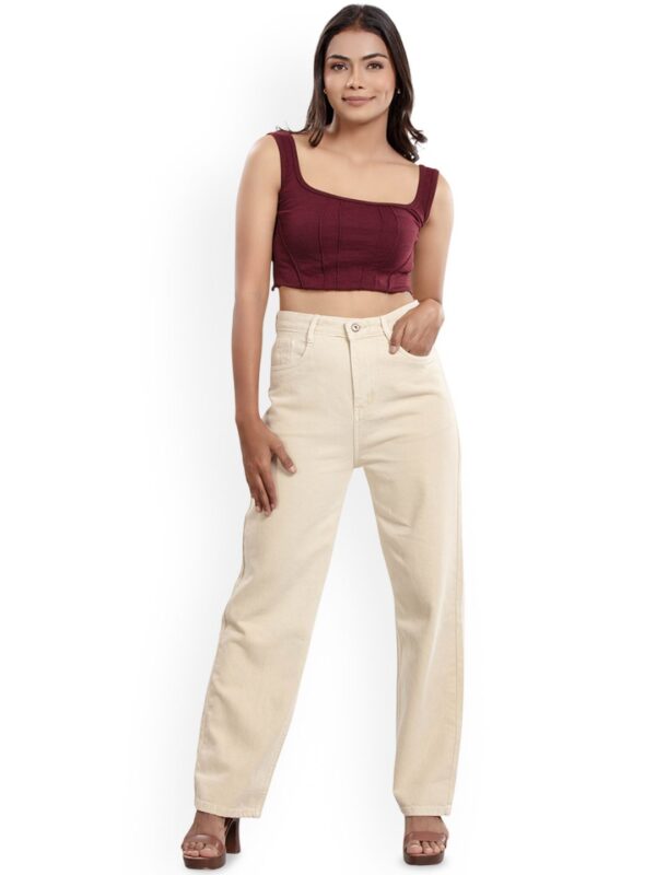 BELLE ALLE DENIM Women Straight Fit High-Rise Jeans - Image 8